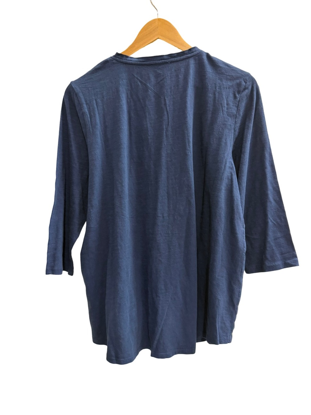 Sundance Embroidered Floral Henley Tunic Top Navy Blue Size Large - Picture 3 of 7